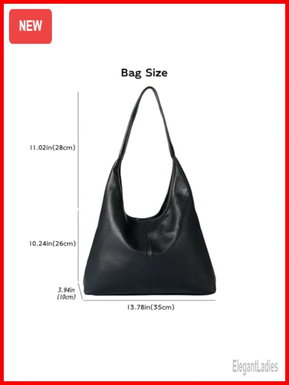 Large Slouchy Hobo Bag for Women Premium Vegan Leather Shoulder Tote Purse Work